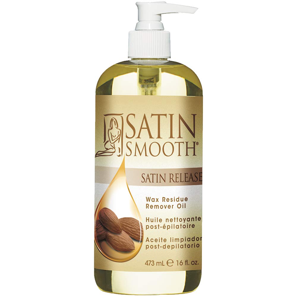 Satin Smooth Release Wax Residue Remover Oil - 16 Oz | Effortlessly Eliminate Sticky Residue After Hair Removal for Flawless Skin