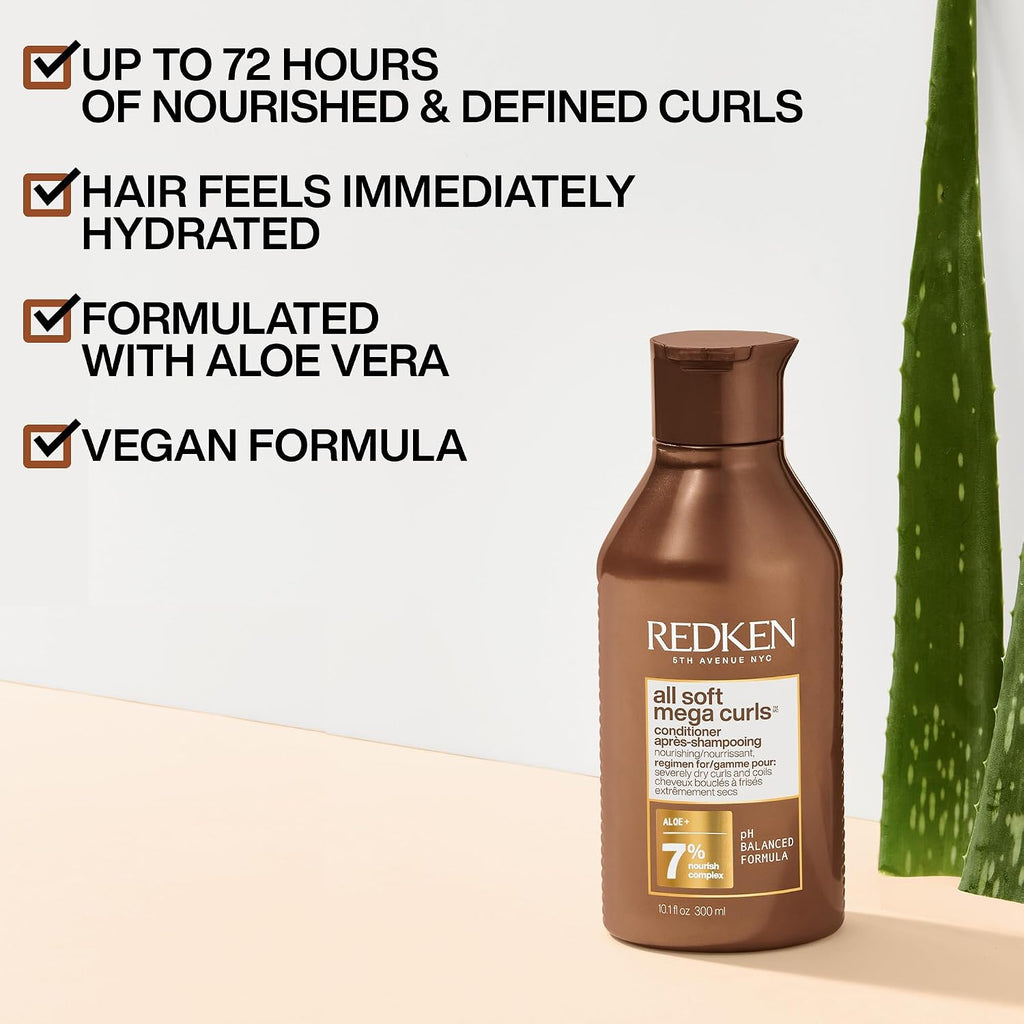 Revitalize Your Curls with Redken All Soft Mega Curls Conditioner - Ultimate Nourishment for Extremely Dry Curly & Coily Hair