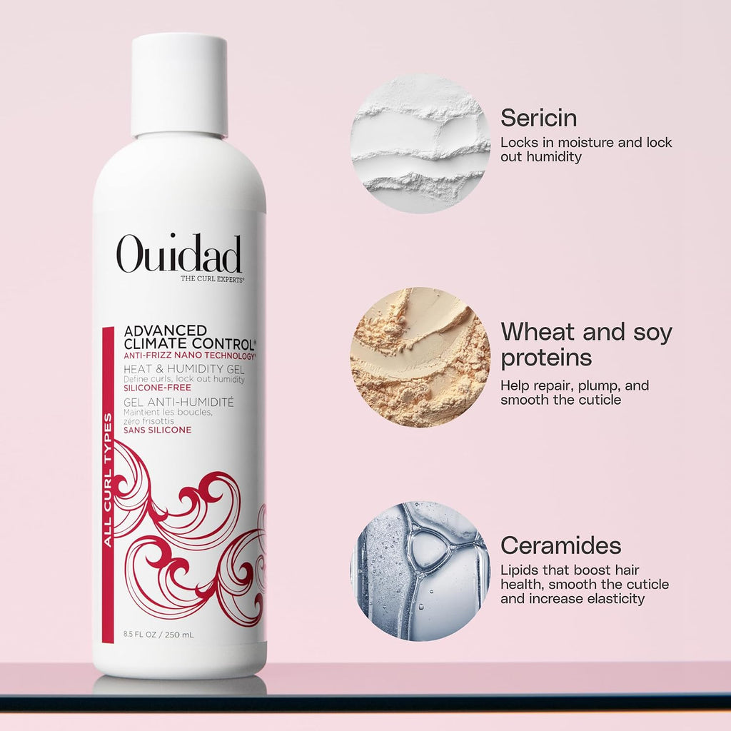 Ouidad Advanced Climate Control Heat & Humidity Gel - The Ultimate Frizz Fighter for Defined, Moisturized Curls