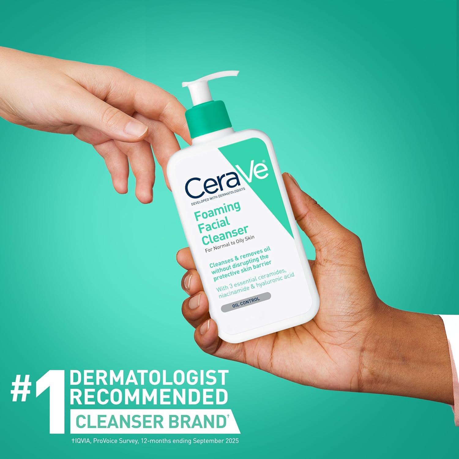 Revitalize Your Skin with CeraVe Foaming Facial Cleanser – Daily Face Wash for Oily Skin Infused with Hyaluronic Acid, Ceramides, and Niacinamide – Fragrance-Free and Non-Drying, 16 Fl Oz